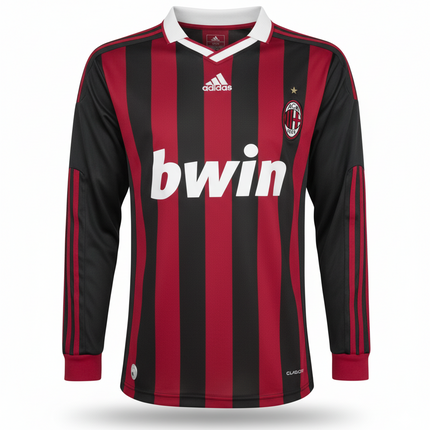 MAGLIA A MANICHE LUNGHE RETRO MILAN HOME 2009/10