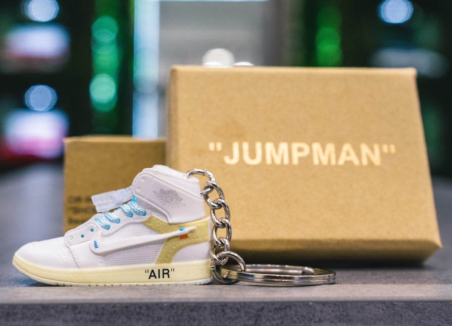 Portachiavi Jordan 1 Off-White White con Box