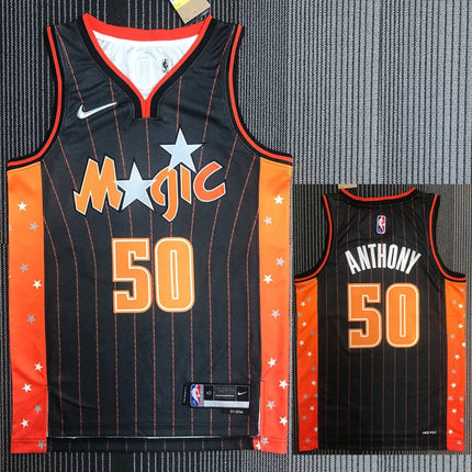 Maglia NBA Orlando Magic City Edition Nera e Arancione 2021/22