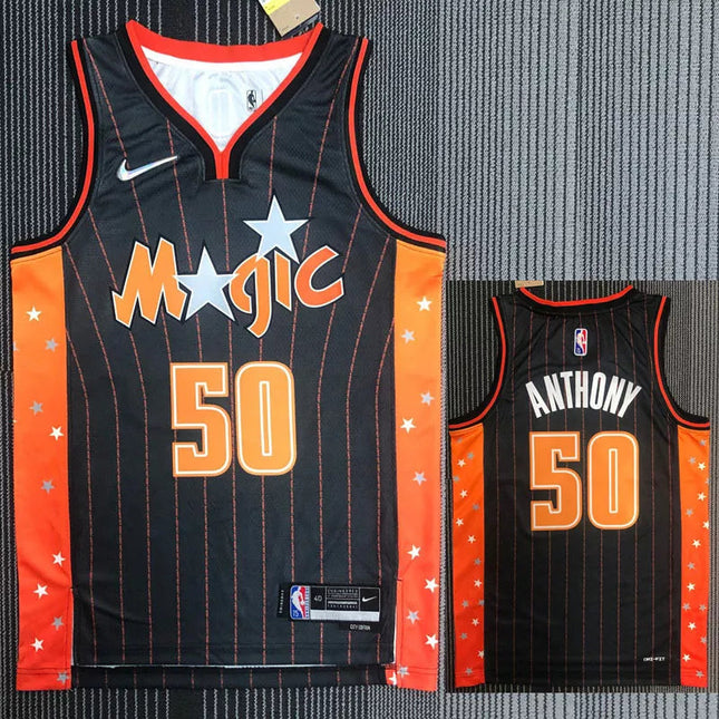 Maglia NBA Orlando Magic City Edition Nera e Arancione 2021/22