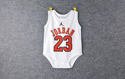Jordan White Baby Bodysuit