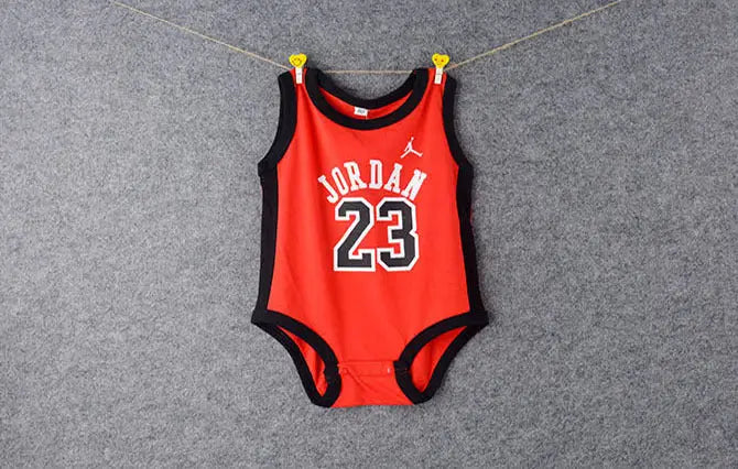 Red Jordan Baby Bodysuit