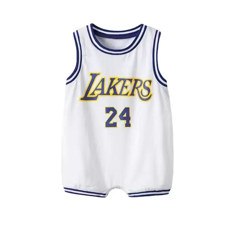 NBA Baby Bodysuit White Los Angeles Lakers
