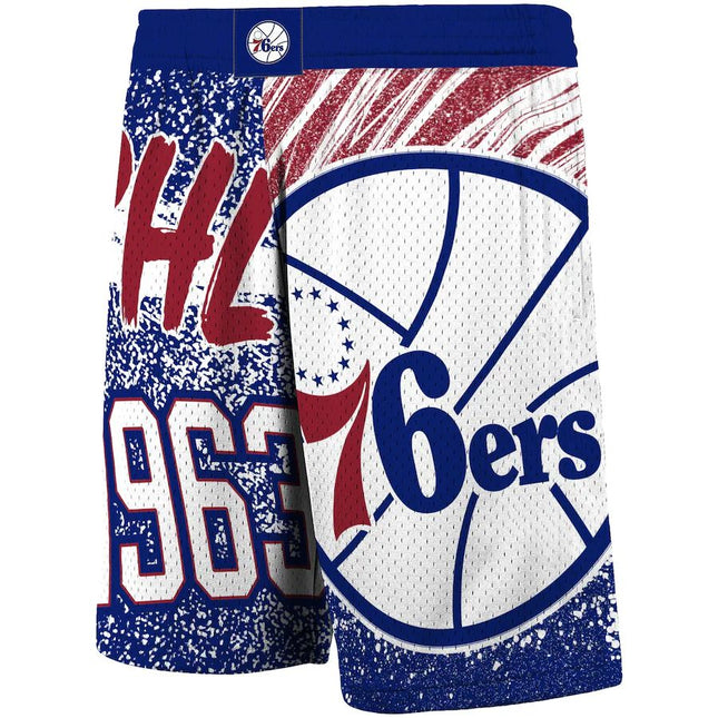 Pantaloncini NBA Philadelphia 76ers Mitchell & Ness Big Face 2.0