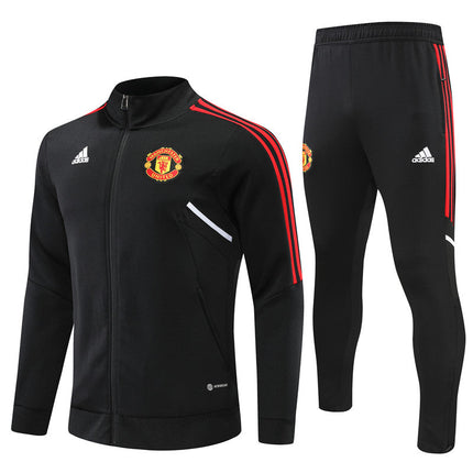 Kit Giacca Nera + Tuta Manchester United  2022/23 (con Taglia Bambino)