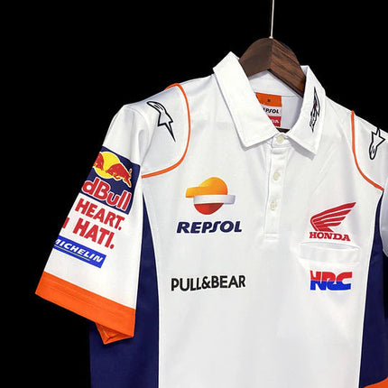 Polo Moto GP Honda Bianca