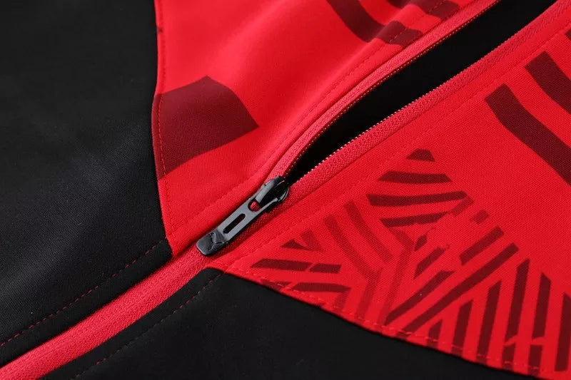 Kit Giacca a Zip + Tuta Milan Rossa/Nera 2022/23