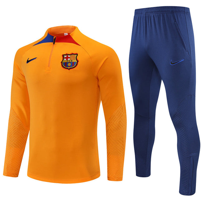 Kit Giacca Arancione  + Tuta Barcellona 2022/23( con Taglia Bambino)