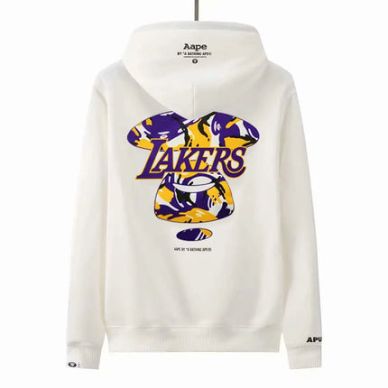 NBA White Purple Logo Los Angeles Lakers Hoodie 2021/22