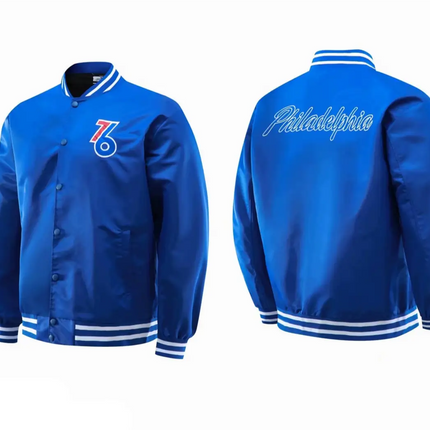 NBA Philadelphia 76ers 2021/22 Blue Button-Up Jacket