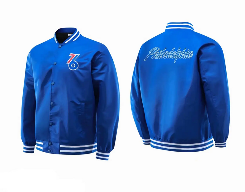 NBA Philadelphia 76ers 2021/22 Blue Button-Up Jacket