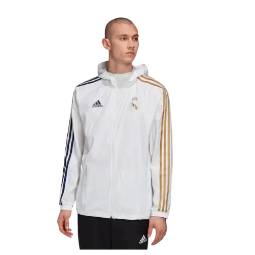 REAL MADRID 2021 WINDPROOF HOODED ZIP-UP JACKET