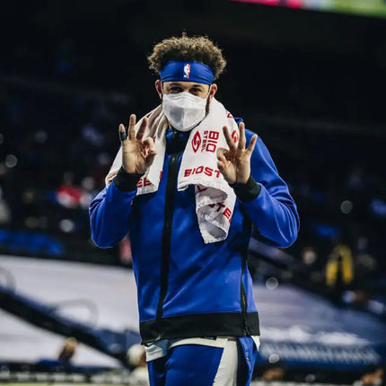 NBA Philadelphia 76ERS 2021/22 Blue Full-Zip Hooded Jacket
