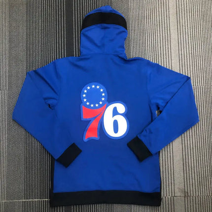 NBA Philadelphia 76ERS 2021/22 Blue Full-Zip Hooded Jacket