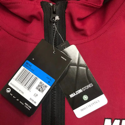 NBA Red Miami Heat 2021/22 Full-Zip Hoodie