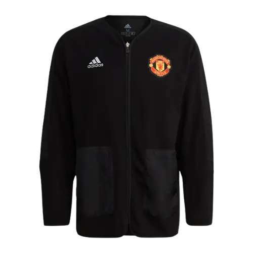 MANCHESTER UNITED 2021/22 ALL BLACK ZIP-UP JACKET