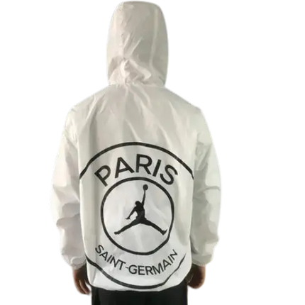 PSG X JORDAN 2021/22 WHITE WINDPROOF ZIP JACKET