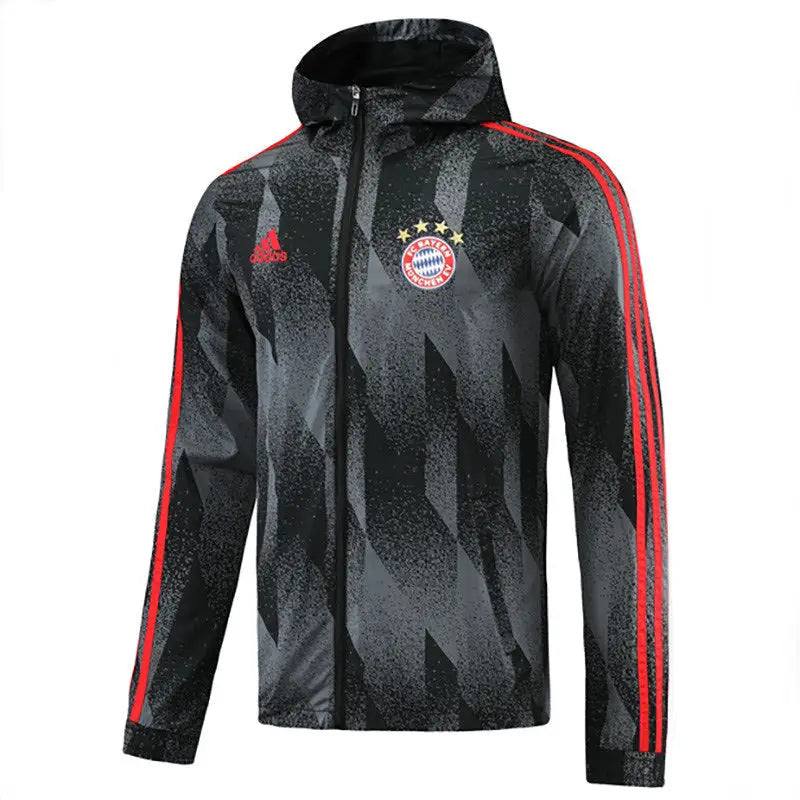 Black & Red Bayern Munich Hooded Jacket 2021/22