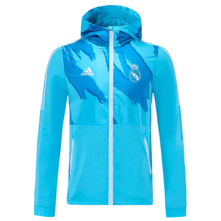 REAL MADRID SKY BLUE HOODED JACKET 2021