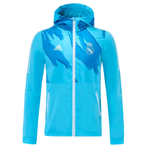 REAL MADRID SKY BLUE HOODED JACKET 2021