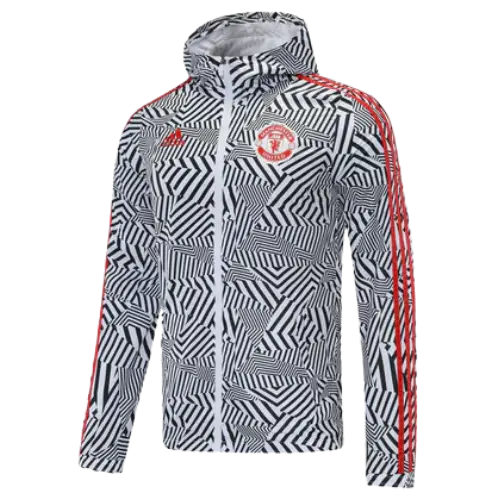 GREY ZIP-UP HOODED JACKET MANCHESTER UNITED 2021/22