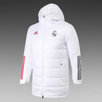 Real Madrid 2021/22 White Winter Hooded Zip Jacket