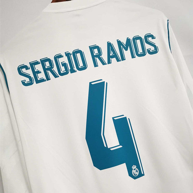 Maglia Retro a Maniche Lunghe Real Madrid Home 2017/18