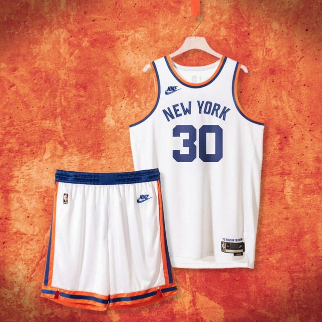 Kit NBA Maglia + Pantaloncini New York Knicks Bianca City Edition 2021/22