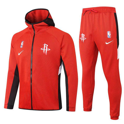 Kit Giacca a Zip con Cappuccio Rossa + Tuta NBA Houston Rockets 2021/22