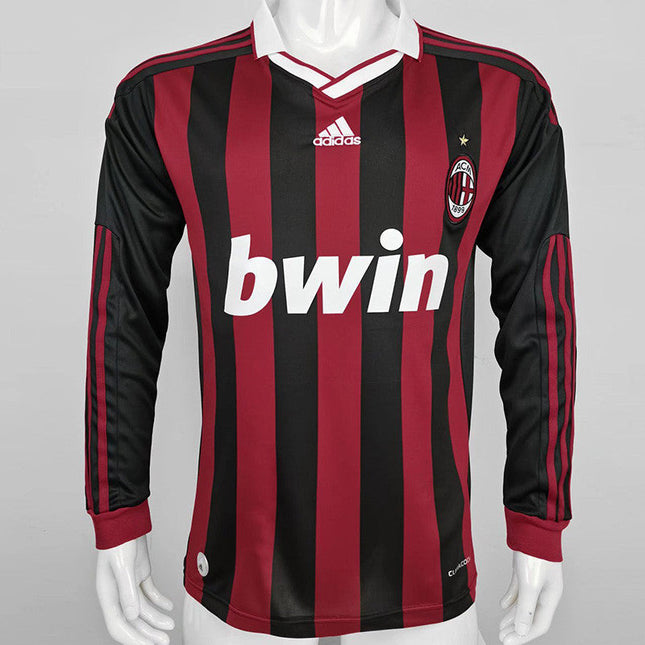 Maglia a Maniche Lunghe Retro Milan Home 2009/10