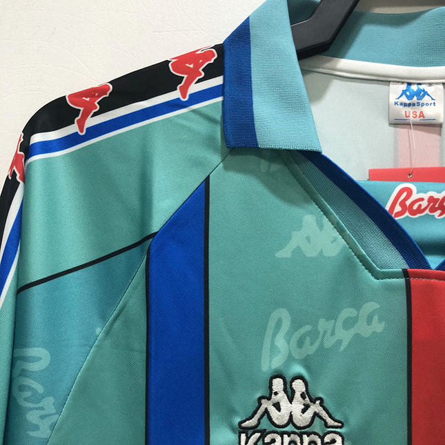 Maglia a Maniche Lunghe Retro Barcelona Trasferta 1996/97