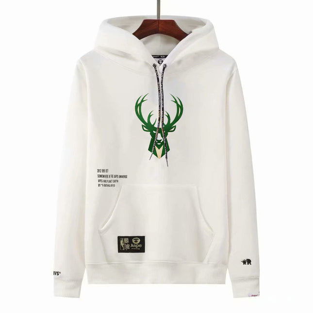 Felpa NBA Bianca Milwaukee Bucks 3021/22