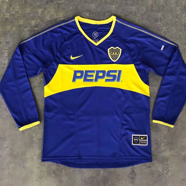 Maglia a Maniche Lunghe Retro Boca Juniors Home 2003/04