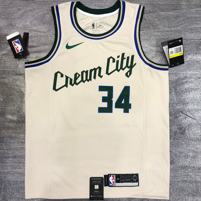Maglia NBA Bianca Milwaukee Buks 2021/22