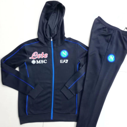 Kit Giacca a Zip con Cappuccio + Tuta Napoli x EA7 2021/22