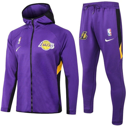 Kit Giacca a Zip con Cappuccio + Tuta Viola NBA Lakers 2021/22