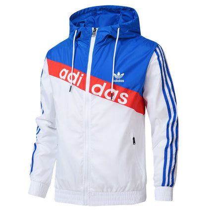 Giacca a Zip con Cappuccio Adidas Blu-Bianco 2021/22 REPLICA