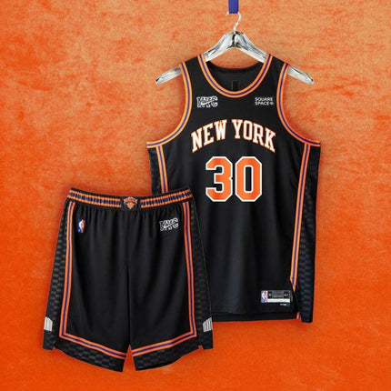 Kit NBA Maglia + Pantaloncini New York Knicks Nero City Edition 2021/22