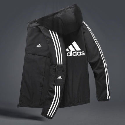 Giacca Imbottita Acetata a Zip con Cappuccio Nera Adidas 2021/22 REPLICA