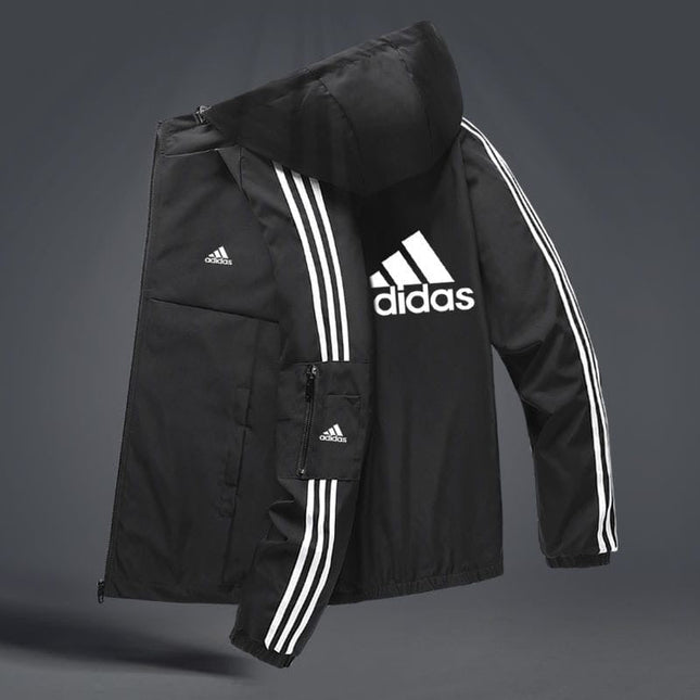 Giacca Imbottita Acetata a Zip con Cappuccio Nera Adidas 2021/22 REPLICA