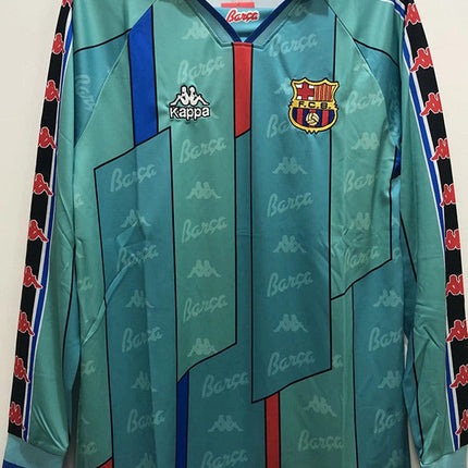 Maglia a Maniche Lunghe Retro Barcelona Trasferta 1996/97