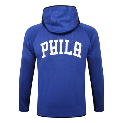 Kit Giacca a Zip con Cappuccio + Tuta Blu Philadelphia 76ERS 2021/22