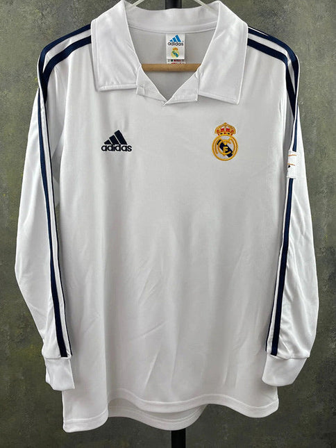 Maglia Retro a Maniche Lunghe Real Madrid Home 2001/02