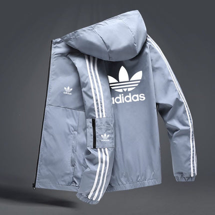 Giacca Imbottita Acetata a Zip con Cappuccio Bianca Grigia 2021/22 COPIA