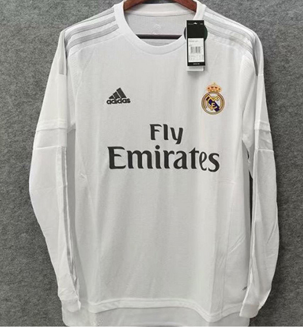 Maglia Retro a maniche lunghe Real Madrid Home 2015/16
