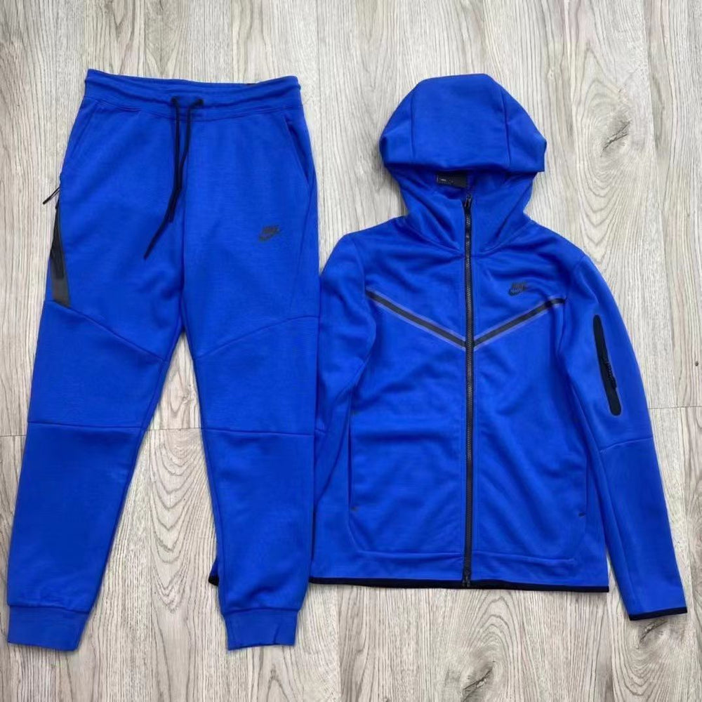 Kit Felpa con Cappuccio Nike Tech + Tuta Blu 2021/22 REPLICA