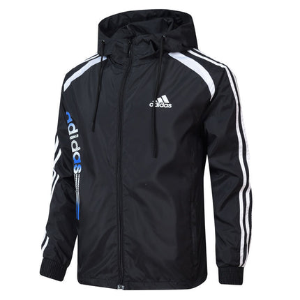 Giacca a Zip con Cappuccio Adidas Nera 2021/22 REPLICA