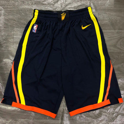 Pantaloncini NBA Nero-Giallo-Arancio Warriors 2021/22