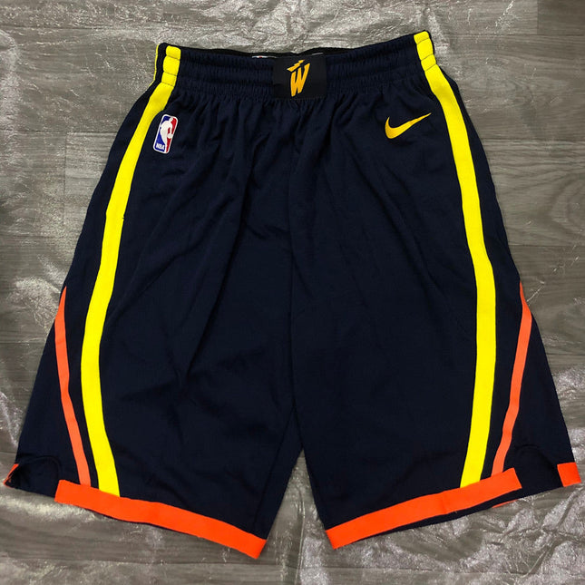 Pantaloncini NBA Nero-Giallo-Arancio Warriors 2021/22