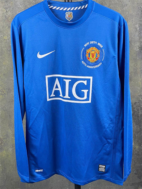 Maglia a Maniche Lunghe Retro Manchester United Trasferta 2007/08